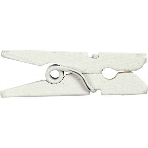 Mini wasknijpers - wit - 36 st