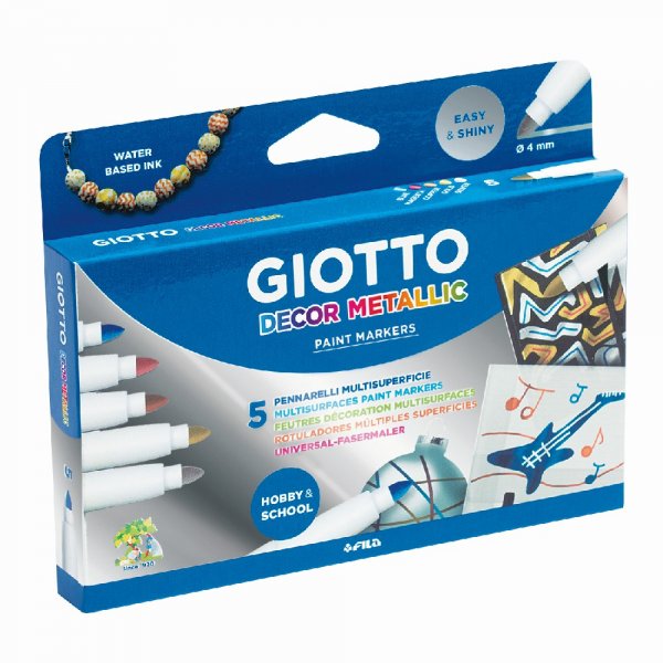 Markeerstiften Giotto Decor Metal - 5-pack