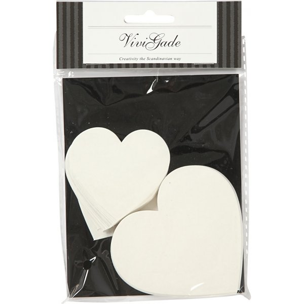 Hartjes - wit - 2 x 25 st Hartjes - wit - 2 x 25 st