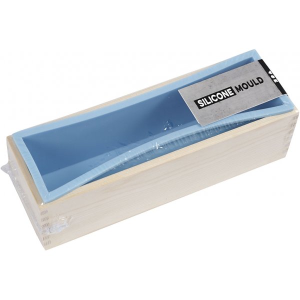 Siliconen mal in houten kistje Siliconen mal in houten kistje