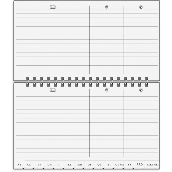 Telefoon-/adresboek A-Z - Zwart