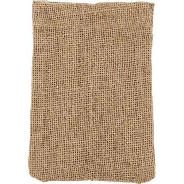 Jute zakjes - bruin - 10 x 15 cm - 4 st
