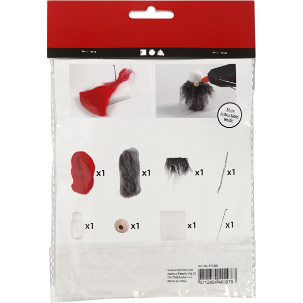 Mini DIY Kit - elf met grijze baard