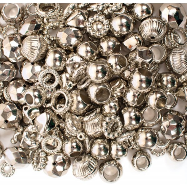 Parels en ringen, metallic, 180 st