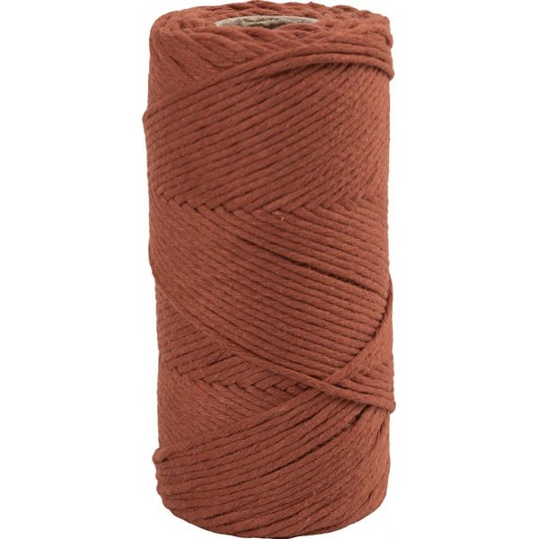 Macramgaren - gebrand oranje - 2 mm - 198 m