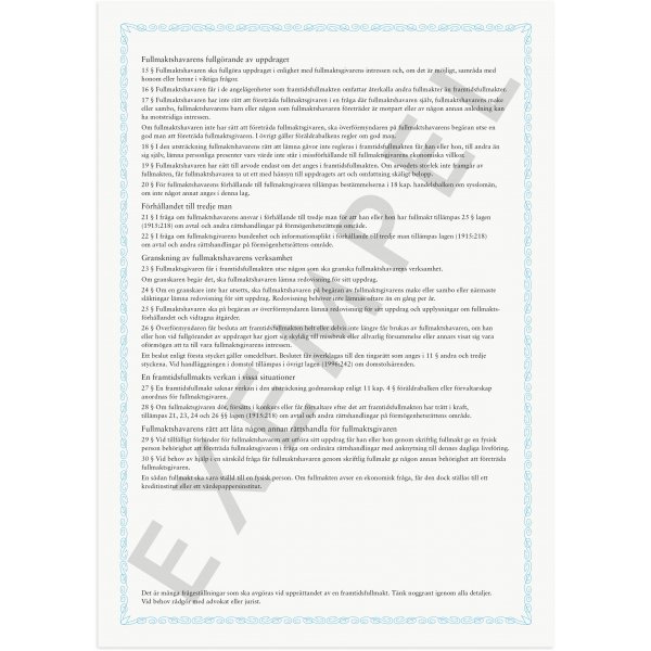 Toekomstige volmacht Toekomstige volmacht