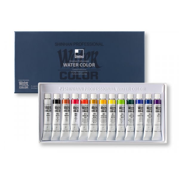 De aquarelset Shinhan Pro Waterverf 7,5 ml 13st