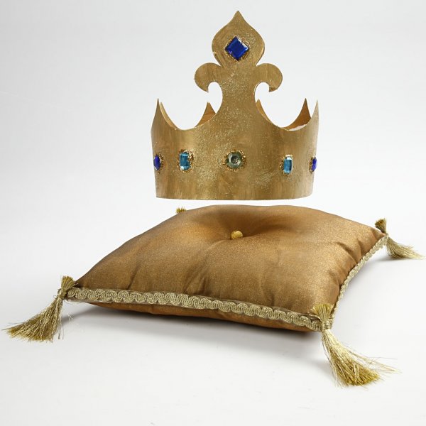 Kartonnen kronen - wit - 5 st Kartonnen kronen - wit - 5 st