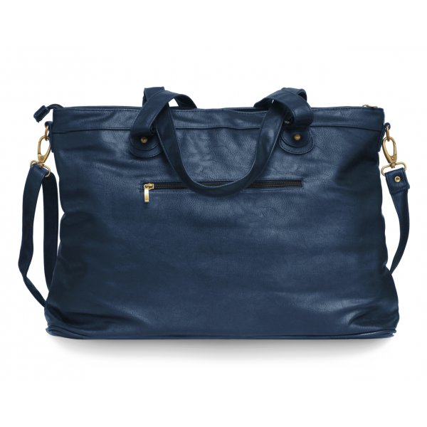 Blauwe imitatieleren tas/tas Blauwe imitatieleren tas/tas