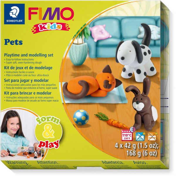 Modelerset Fimo Kids Form&Play - Huisdieren