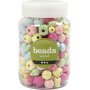 Houten kralen - felle kleuren - 400 ml