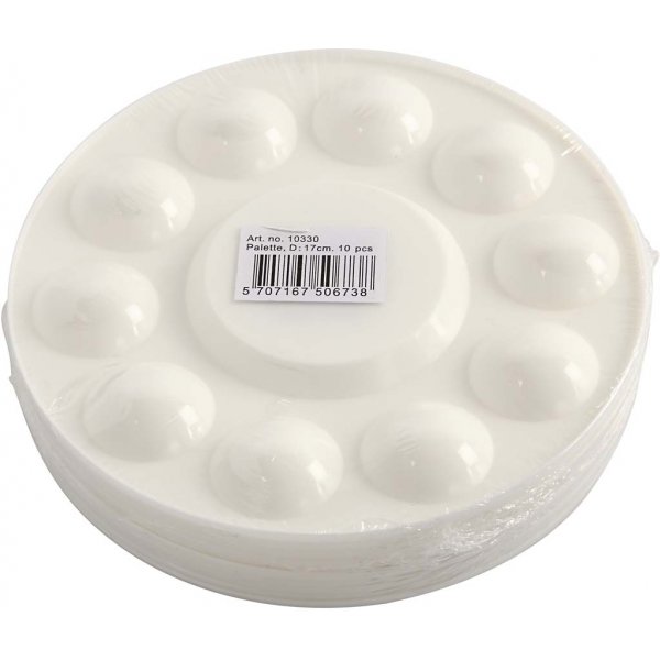 Palet - wit - Ø17 cm - 10 st Palet - wit - Ø17 cm - 10 st