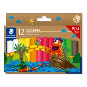 Noris Junior boetseerwas in diverse kleuren - verpakking van 12 stuks Noris Junior boetseerwas in diverse kleuren - verpakking van 12 stuks