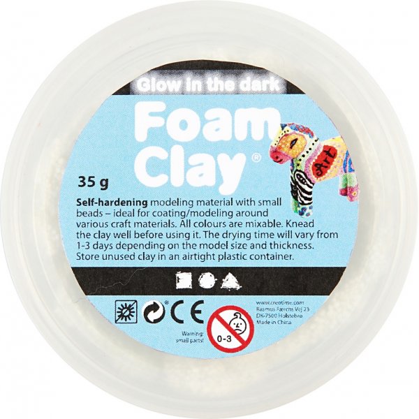 Foam Clay - glans in het donker - 35 gr