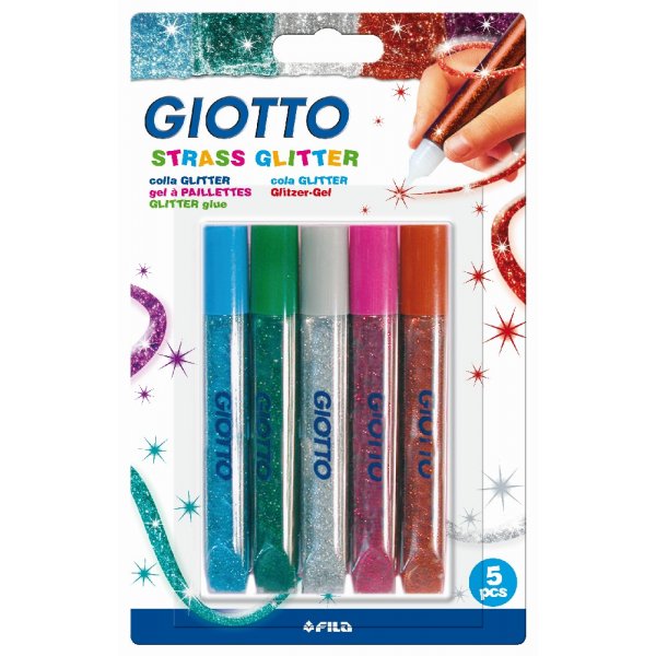 Giotto Glitterlijm - 5-pack Strass