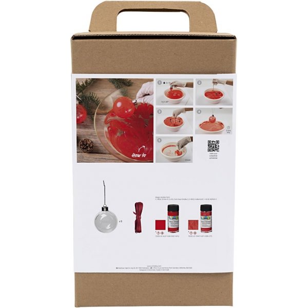 DIY Kit Kerstboomballen - Marmering DIY Kit Kerstboomballen - Marmering
