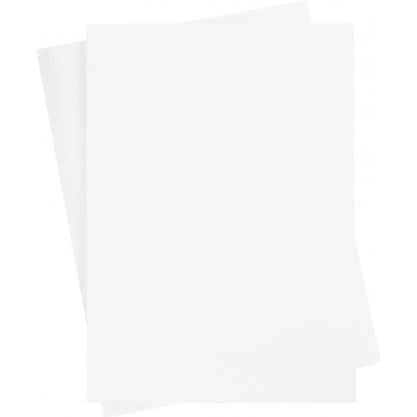 Gekleurd karton - wit - A2 - 180 gr - 10 vellen Gekleurd karton - wit - A2 - 180 gr - 10 vellen