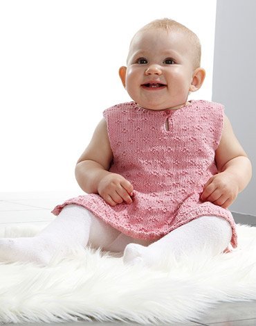 Breipatroon - Getextureerde gebreide schortjurk en muts