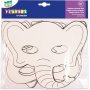Papieren maskers dieren 16 st