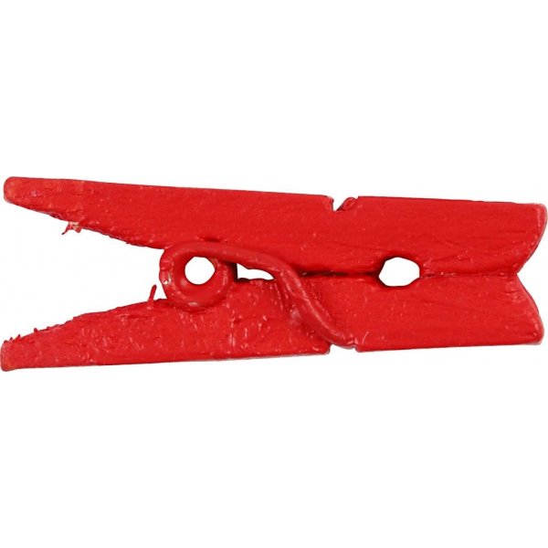 Mini wasknijpers - rood - 36 st