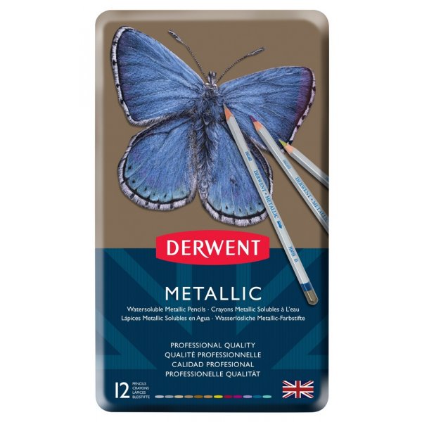Derwent pastelpotloden (metallic) - 12 potloden