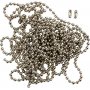 Ballenketting - verzilverd - 3 m