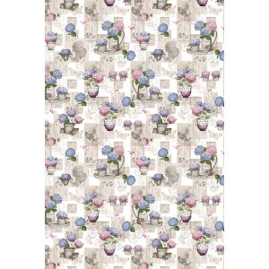 Dekzeil PVC Bloem in pot - Beige Dekzeil PVC Bloem in pot - Beige