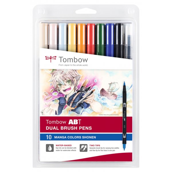 Tombow ABT Dual Brush Pen Manga Shonen 10-pack Tombow ABT Dual Brush Pen Manga Shonen 10-pack