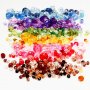 Harmony gefacetteerde kunststof kralen - gemengd - gemengde kleuren - 7 x 250 gr