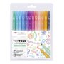 Tombow TwinTone Pastel 0,3/0,8 mm 12-pack Tombow TwinTone Pastel 0,3/0,8 mm 12-pack