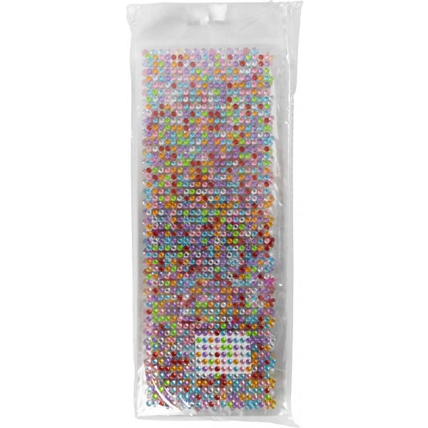 Strasstenen - 2-10 mm - 27 x 9 cm, 12 vellen, inhoud kan variren