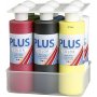 Plus Color Hobbyverf - primaire kleuren - 6 x 250 ml