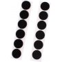 Klittenband rond zwart 20 mm 12 sets zelfklevend