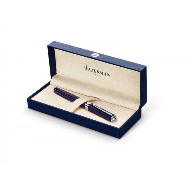 Vulpen Waterman Exception Slim Laque - Zilveren rand - Fijn blauw