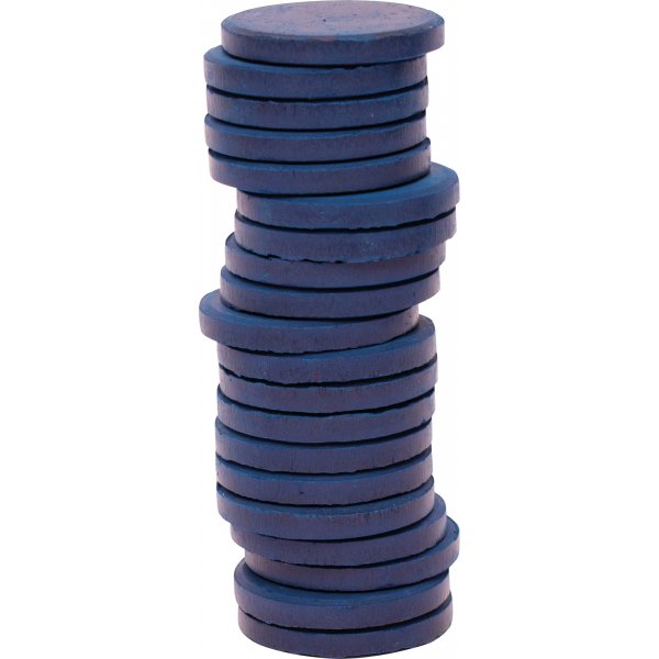 Kleur pucks  30 mm - donkerblauw - 20 st