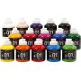 Schoolverf - Acryl - gemengde kleuren - glanzend - 15 x 500 ml