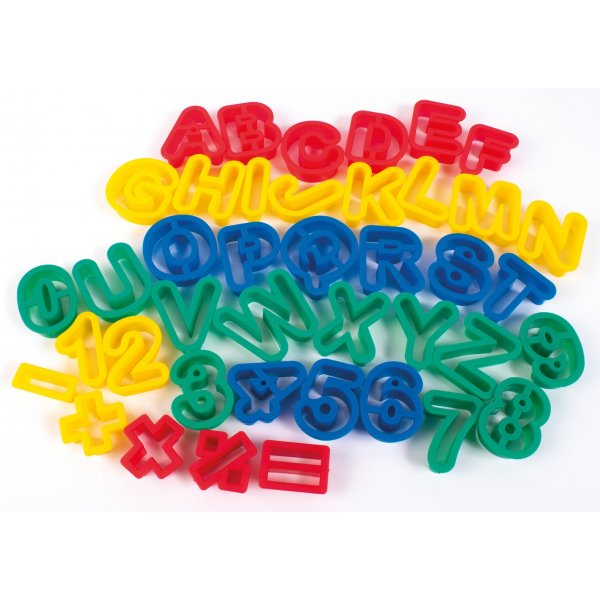 Klei vormt letters en cijfers Klei vormt letters en cijfers