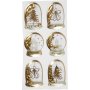 Shaker stickers - goud - engel - hout en huis - 6 st