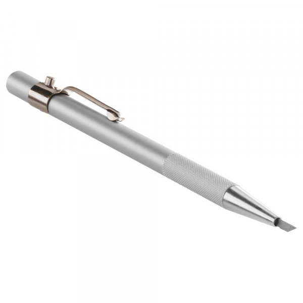 Scalpel met drukmechanisme - Zilver