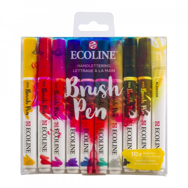 Ecoline Brush Pen 10-pack - Handlettering