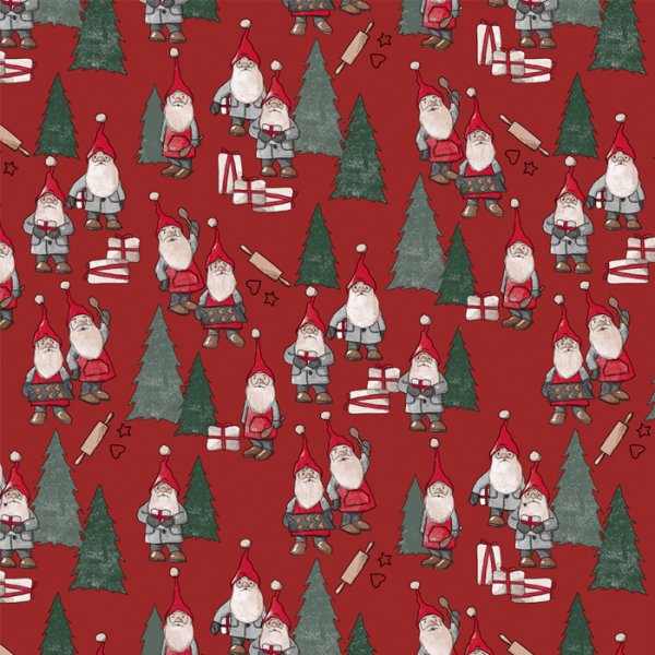 Waxdoek PVC Santas - Mv Rood
