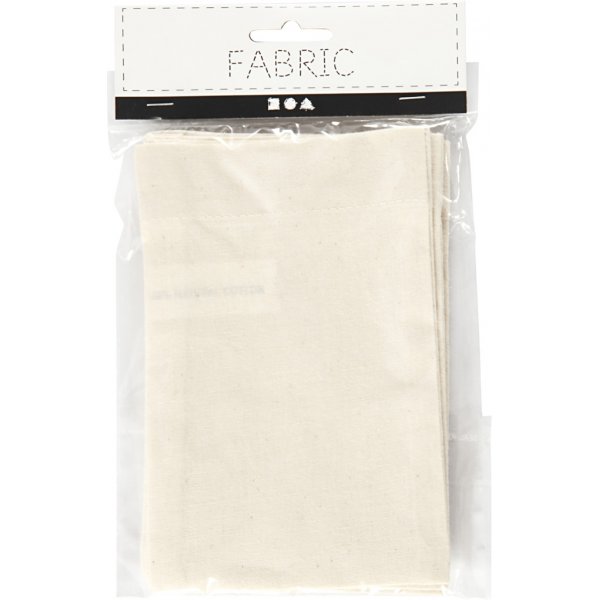 Katoenen tassen - lichte natuur - 10 x 15 cm - 4 st Katoenen tassen - lichte natuur - 10 x 15 cm - 4 st