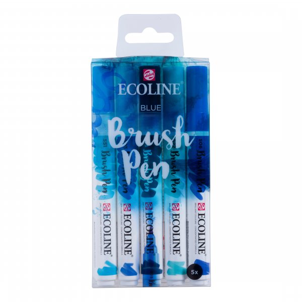 Ecoline Brush Pen 5-pack - Blauw