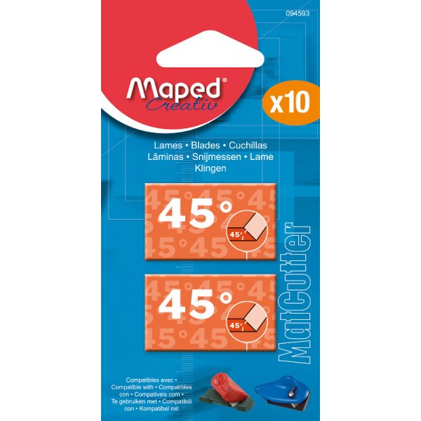 Mesbladen - Maped - 10 lemmeten voor de 45-snijder 172050