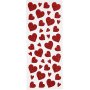 Glitterstickers - rood - harten - 2 vellen