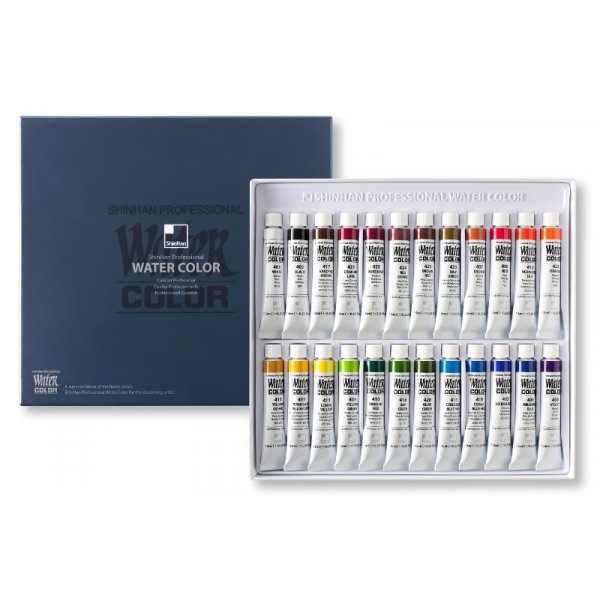 De aquarelset Shinhan Pro Waterverf 7,5ml 24st