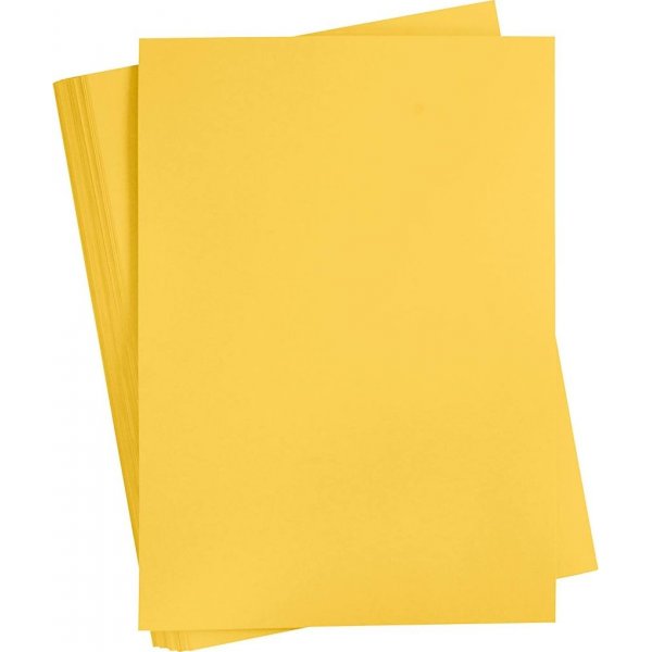 Gekleurd karton - zonnegeel - A2 - 180 gr - 100 vellen
