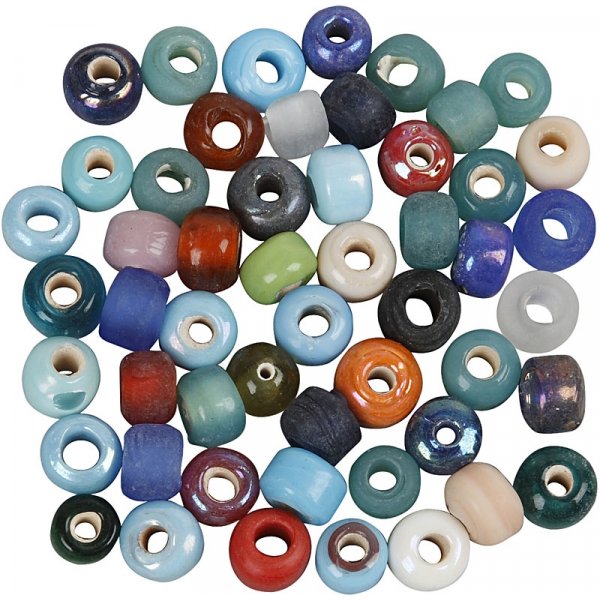 Glaskralenmix - rond - gemengde kleuren - 500 gr Glaskralenmix - rond - gemengde kleuren - 500 gr