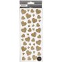 Glitterstickers - goud - harten - 2 vellen
