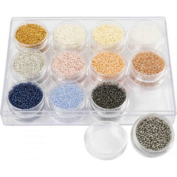 Rocaillekralen - doffe kleuren - 12 x 15 gr